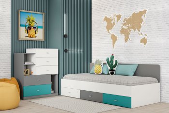Кровать Клео арт. 010 океан (Диал) в Ревде - revda.mebel-e96.ru
