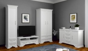 Комод 4ящ.+2дв. ГРАЦИЯ (лак) Белый (БМ) в Ревде - revda.mebel-e96.ru