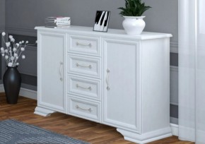 Комод 4ящ.+2дв. ГРАЦИЯ (лак) Белый (БМ) в Ревде - revda.mebel-e96.ru