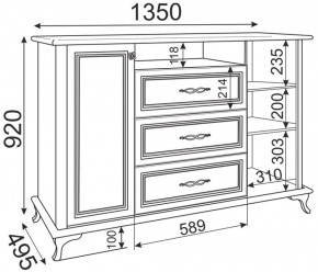 Комод М03 Скарлетт (Риннер) в Ревде - revda.mebel-e96.ru