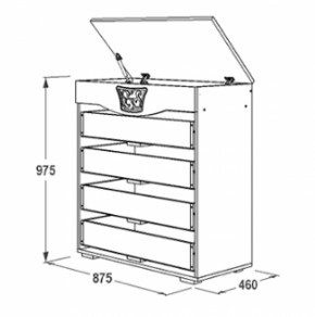 Комод Ольга-12 ЛДСП в Ревде - revda.mebel-e96.ru