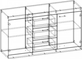 Комод Соната КС-1500 (Дуб сонома/Белый глянец) в Ревде - revda.mebel-e96.ru