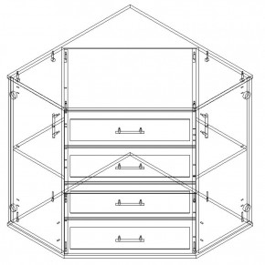 Комод угловой К780 серия София в Ревде - revda.mebel-e96.ru