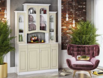 Буфет Констанция 4-х створчатый Фисташковый (Миф) в Ревде - revda.mebel-e96.ru