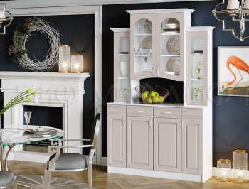 Буфет Констанция 4-х створчатый Мускат (Миф) в Ревде - revda.mebel-e96.ru