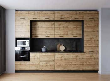Кухонный гарнитур Крафт 3400 мм (Санвут) в Ревде - revda.mebel-e96.ru