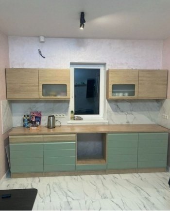 Кухонный гарнитур 3000 мм Кремона фисташка (Росток) в Ревде - revda.mebel-e96.ru