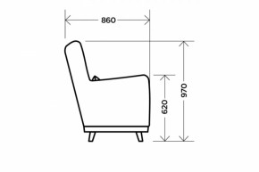 Кресло Интерьерное Dark Brown в Ревде - revda.mebel-e96.ru