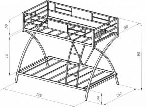 Кровать 2-х ярусная Виньола (900/1200*1900) в Ревде - revda.mebel-e96.ru