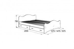 Кровать-7 двойная с 2-мя ящиками (1200*2000) в Ревде - revda.mebel-e96.ru