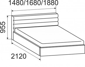 Кровать Альба с подъемным механизмом 1400*2000 в Ревде - revda.mebel-e96.ru