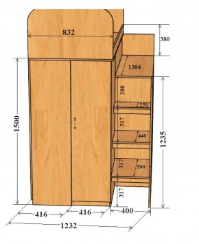 Кровать-чердак Аракс в Ревде - revda.mebel-e96.ru