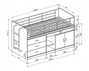 Кровать-чердак Дюймовочка-6 Белый в Ревде - revda.mebel-e96.ru