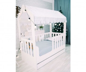 Кровать-домик детская с ящиком 800*1600 (Белый) в Ревде - revda.mebel-e96.ru