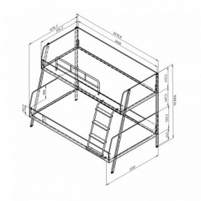 Кровать двухъярусная Дельта Лофт-20.02.04 Белый в Ревде - revda.mebel-e96.ru