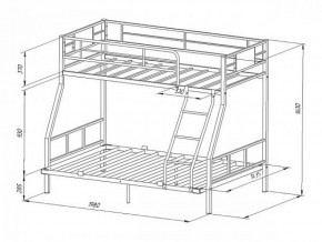 Кровать двухъярусная Гранада-1 140 Черный в Ревде - revda.mebel-e96.ru