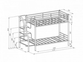 Кровать двухъярусная Толедо-П с полкой Черный/Венге в Ревде - revda.mebel-e96.ru