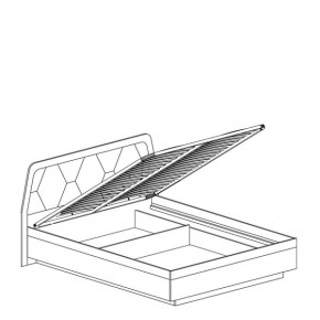 Кровать двуспальная 1600 с ПМ Дели 77 (Яна) в Ревде - revda.mebel-e96.ru