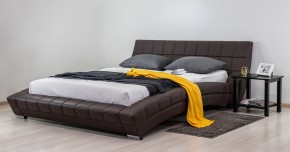 Кровать двуспальная Оливия 1600 (темно-коричневый) (НиК) в Ревде - revda.mebel-e96.ru