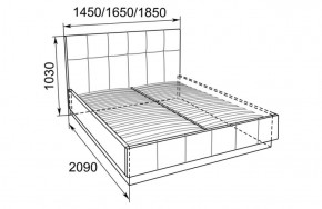Кровать Локарно с латами 1400*2000 в Ревде - revda.mebel-e96.ru