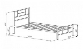 Кровать металлическая Кадис Белый в Ревде - revda.mebel-e96.ru