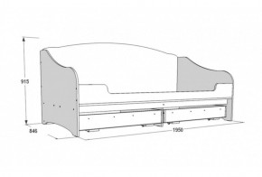 Кровать одинарная с подушками Омега 18 (800*1900) в Ревде - revda.mebel-e96.ru