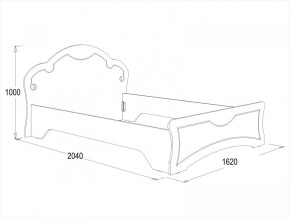 Кровать Ольга-10 МДФ (1400) в Ревде - revda.mebel-e96.ru