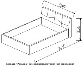 Кровать Ривьера (Белый) (МЛК) в Ревде - revda.mebel-e96.ru