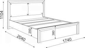 Кровать с настилом и мягкой частью Глэдис (модуль 31) 1600 в Ревде - revda.mebel-e96.ru