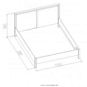 Кровать Шерлок 1800 орех 1600*2000 в Ревде - revda.mebel-e96.ru