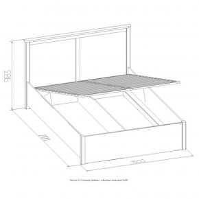 Кровать Шерлок с ПМ 1400 орех 1400*2000 в Ревде - revda.mebel-e96.ru