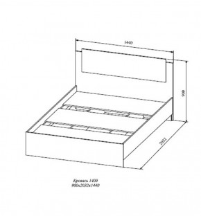 Кровать Софи СКР1400.1 (ДСВ) в Ревде - revda.mebel-e96.ru