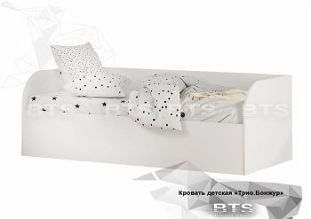 Кровать детская с подъемным механизмом Трио КРП-01 Белый (БТС) в Ревде - revda.mebel-e96.ru | фото