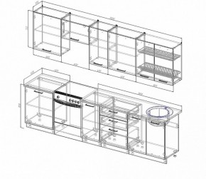 Кухонный гарнитур Жемчуг 3000 в Ревде - revda.mebel-e96.ru