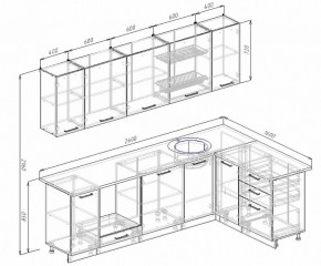 Кухонный гарнитур угловой Бланка 2600х1600 в Ревде - revda.mebel-e96.ru