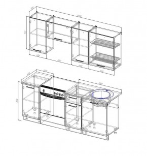 Кухонный гарнитур Вегас 2000 в Ревде - revda.mebel-e96.ru