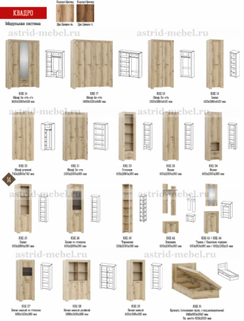 Шкаф 1800 мм Квадро-17 (4-х створчатый) (АстридМ) в Ревде - revda.mebel-e96.ru