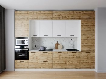 Кухонный гарнитур Лада 3400 мм (Санвут) в Ревде - revda.mebel-e96.ru