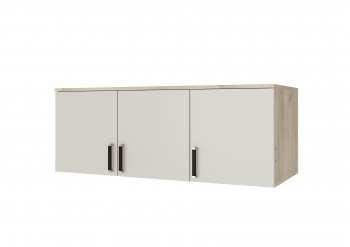 Шкаф Лагуна с антресолью крафт серый/кашемир (Текс) в Ревде - revda.mebel-e96.ru