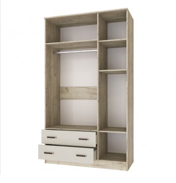 Шкаф Лагуна с антресолью крафт серый/кашемир (Текс) в Ревде - revda.mebel-e96.ru