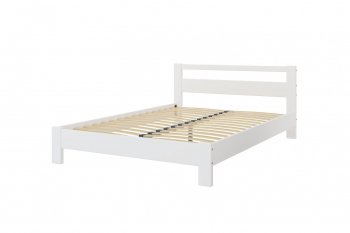 Кровать из массива Лана Белый Античный (БМ) в Ревде - revda.mebel-e96.ru