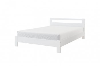 Кровать из массива Лана Белый Античный (БМ) в Ревде - revda.mebel-e96.ru
