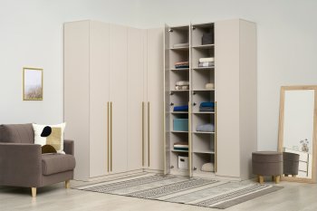 Гардеробная/шкаф 2200*1706 мм Ларго №3 Кашемир (Миф) в Ревде - revda.mebel-e96.ru