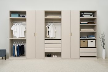 Гардеробная/шкаф 4000 мм Ларго №4 Кашемир (Миф) в Ревде - revda.mebel-e96.ru