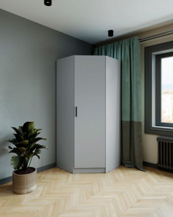 Шкаф угловой Ларс (угол скос), ЛДСП Серый камень (Микон) в Ревде - revda.mebel-e96.ru