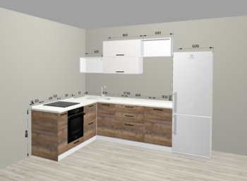 Угловой кухонный гарнитур Санвут 1516х2100 мм в Ревде - revda.mebel-e96.ru