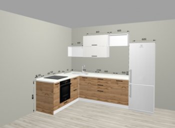 Угловой кухонный гарнитур Санвут 1516х2100 мм в Ревде - revda.mebel-e96.ru