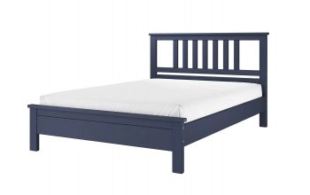 Кровать из массива Лаура темный лазурный (БМ) в Ревде - revda.mebel-e96.ru