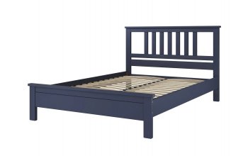 Кровать из массива Лаура темный лазурный (БМ) в Ревде - revda.mebel-e96.ru