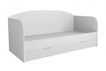 Кровать Лавис ДКД 2000.1 с ящиками белый софт (ДСВ) в Ревде - revda.mebel-e96.ru | фото